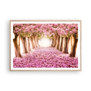 Póster en marco roble claro - El camino al paraíso - 100x70 cm