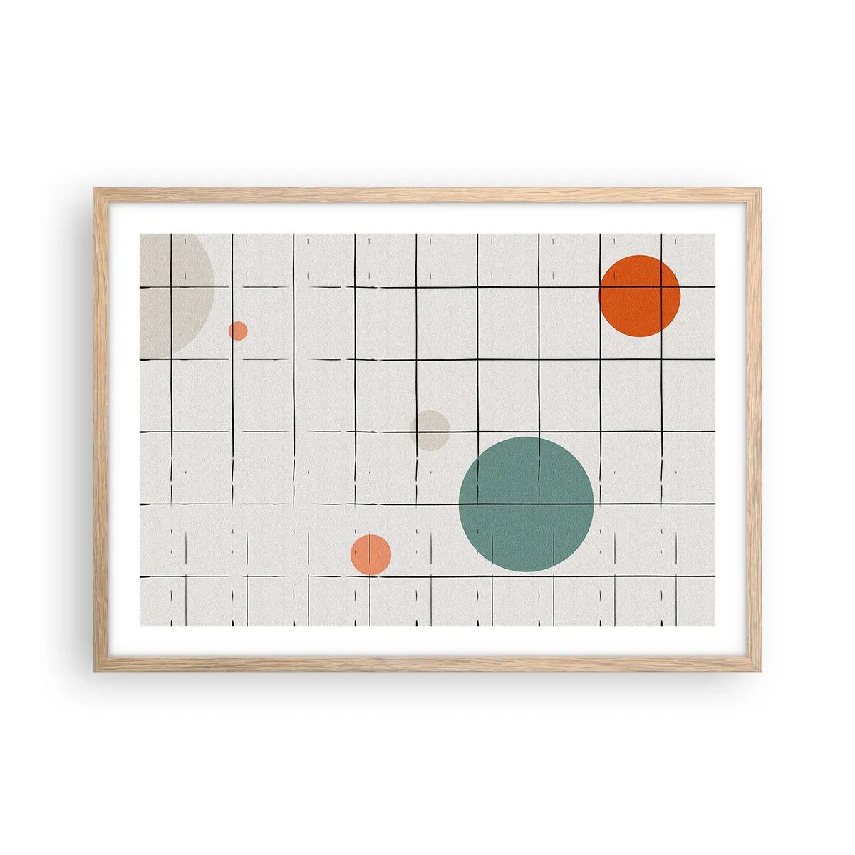 Póster en marco roble claro - Atrapados. ¿Nosotros o ellos? - 70x50 cm