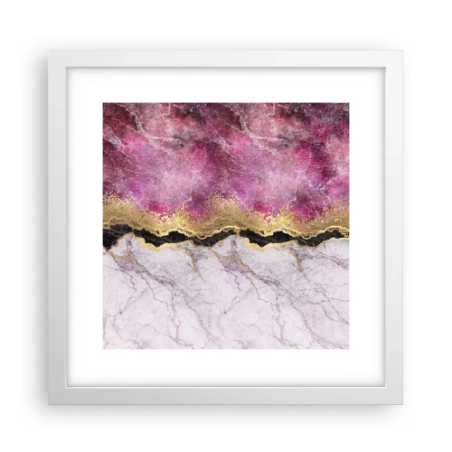 Póster en marco blanco - En la frontera - 30x30 cm