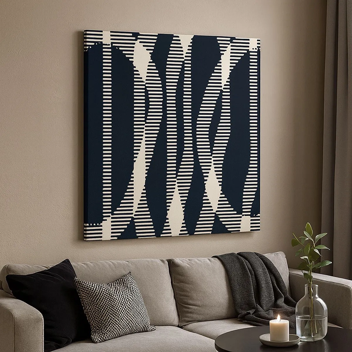 Cuadro sobre lienzo - Impresión de Imagen - Un intento de romper la oscuridad - 30x30 cm