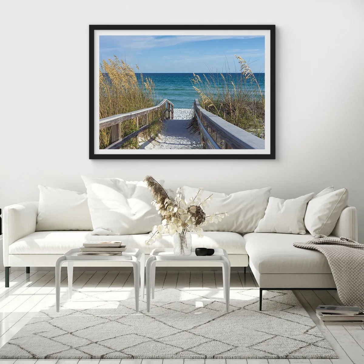 Póster en marco negro - En el sol, en el viento - 50x40 cm