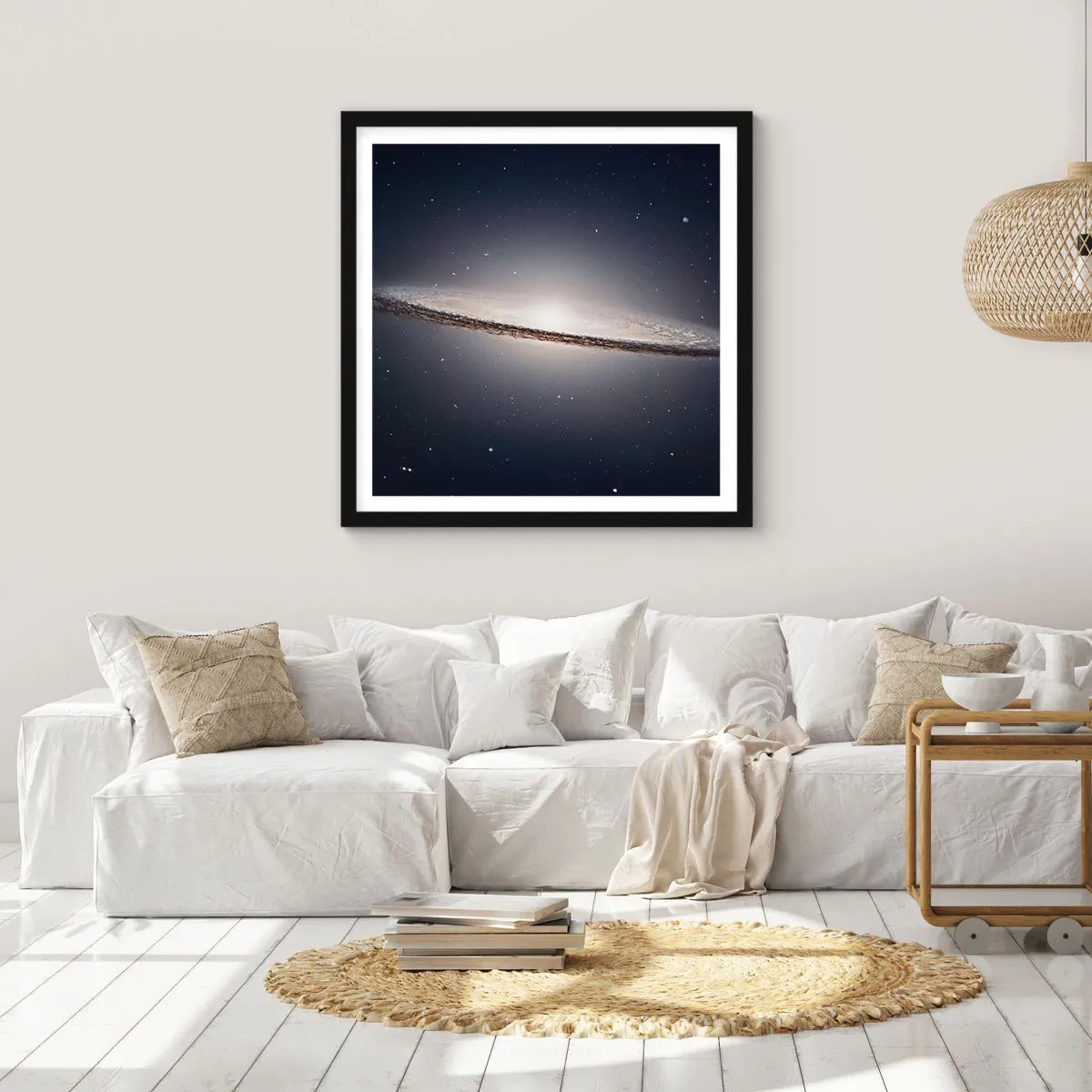 Póster en marco negro - Érase una vez en una galaxia muy, muy lejana.... - 30x30 cm