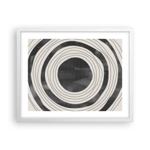 Póster en marco blanco - En el centro mismo - 50x40 cm