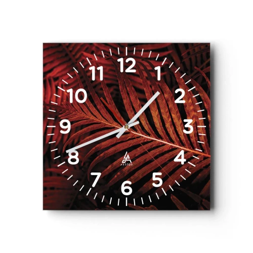 Reloj de pared - Reloj de vidrio - Las brasas de la vida - 30x30 cm