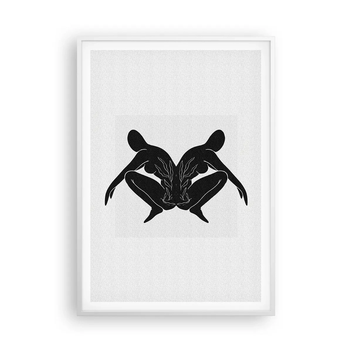 Póster en marco blanco - Un alma compartida - 70x100 cm