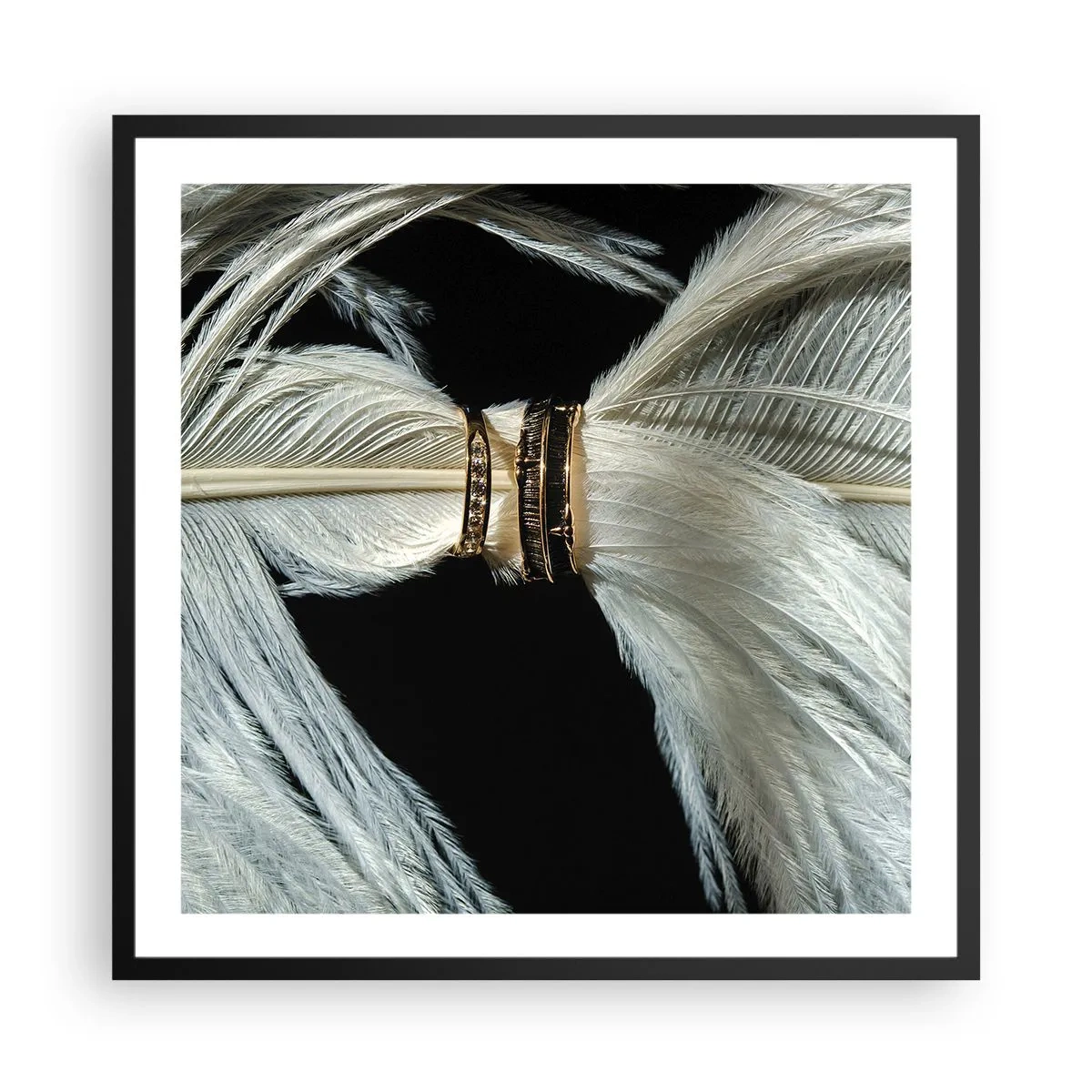 Póster en marco negro - ...y no te dejaré.... - 60x60 cm