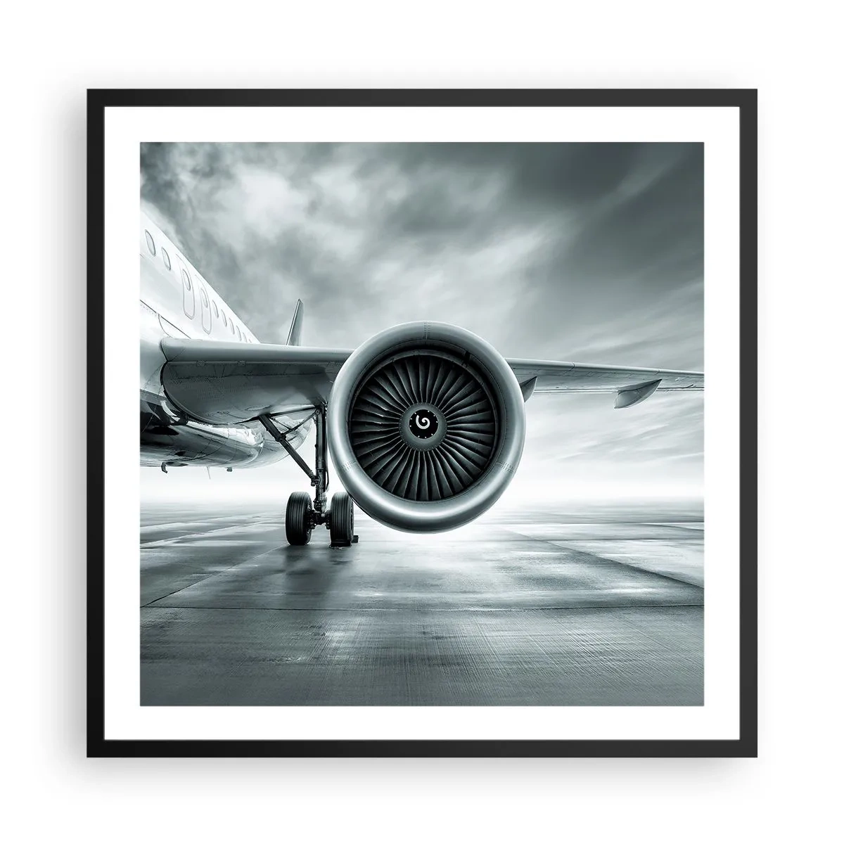 Póster en marco negro - Hay poder - 60x60 cm