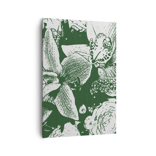 Cuadro sobre lienzo - Impresión de Imagen - Ramo - un mundo de verdor - 70x100 cm