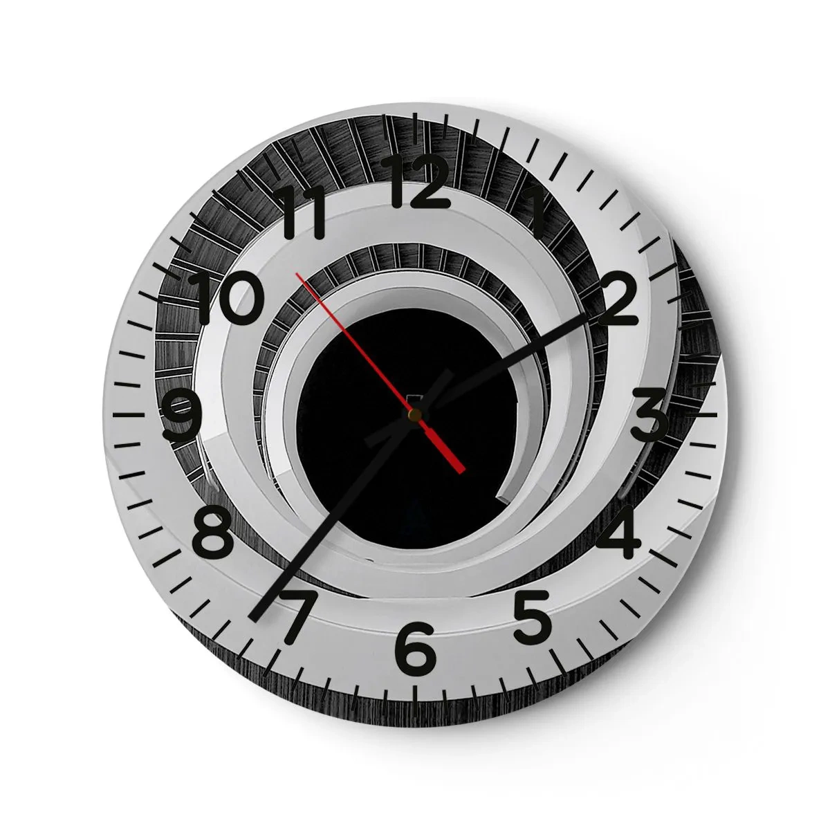 Reloj de pared - Reloj de vidrio - Hacia el origen - 30x30 cm