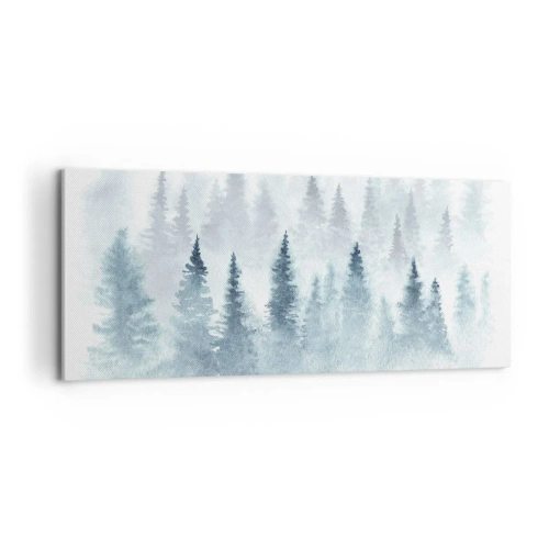 Cuadro sobre lienzo - Impresión de Imagen - Envuelto en la niebla - 100x40 cm