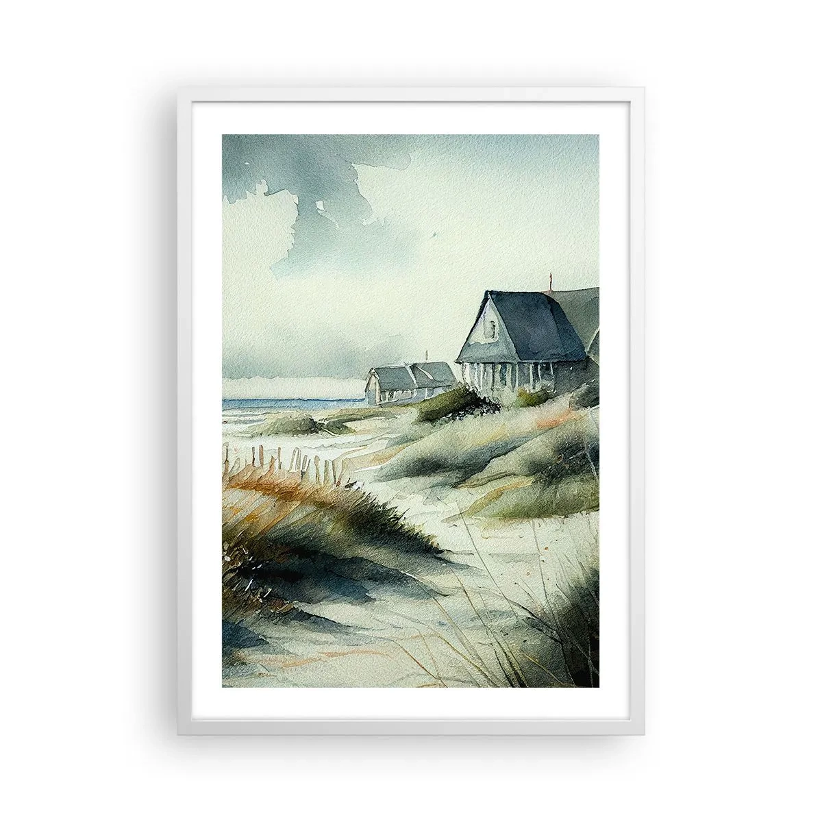 Póster en marco blanco - Lejos del bullicio - 50x70 cm