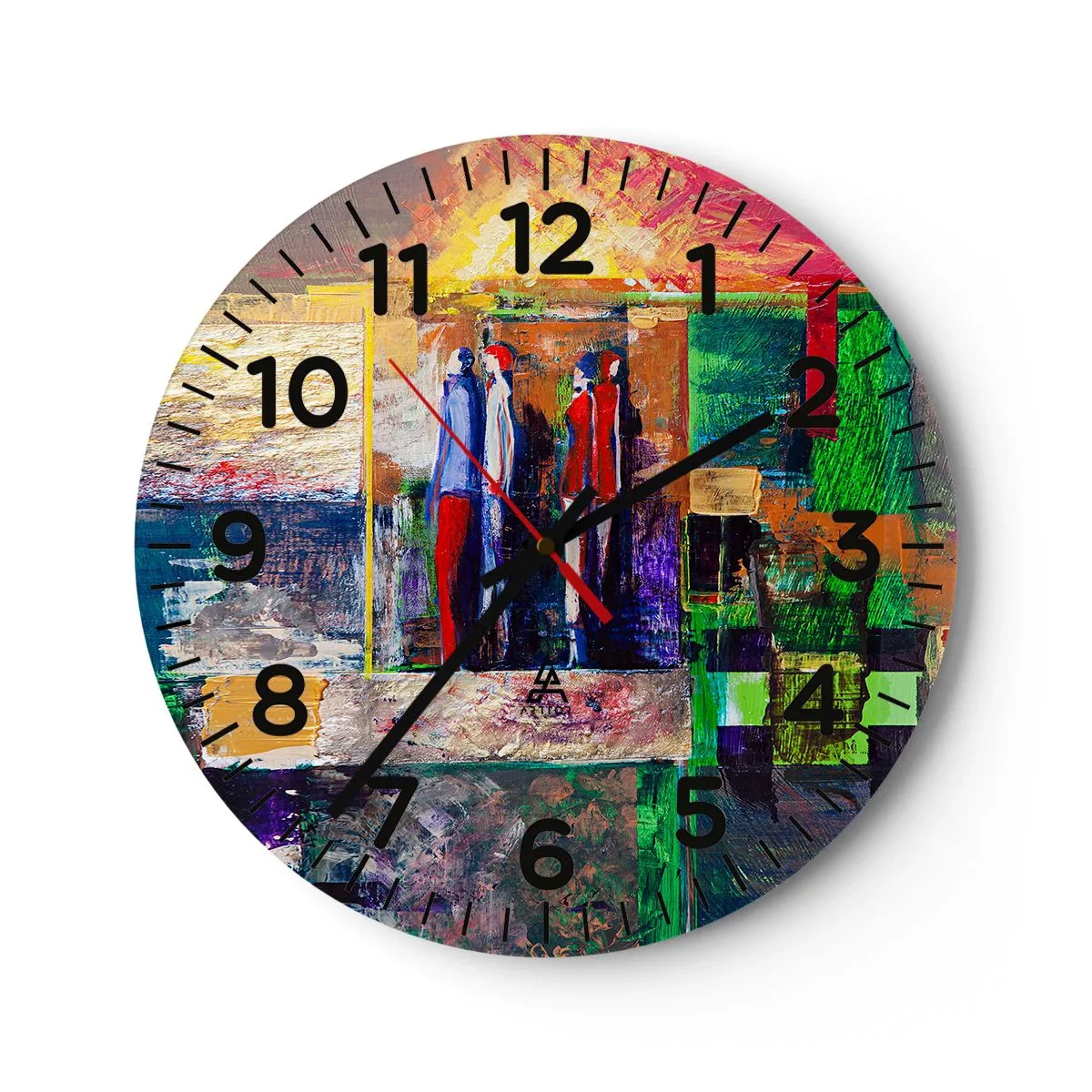 Reloj de pared - Reloj de vidrio - Relaciones y emociones - 40x40 cm