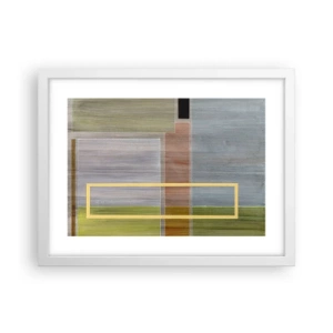 Póster en marco blanco - Recto y tranquilo - 40x30 cm