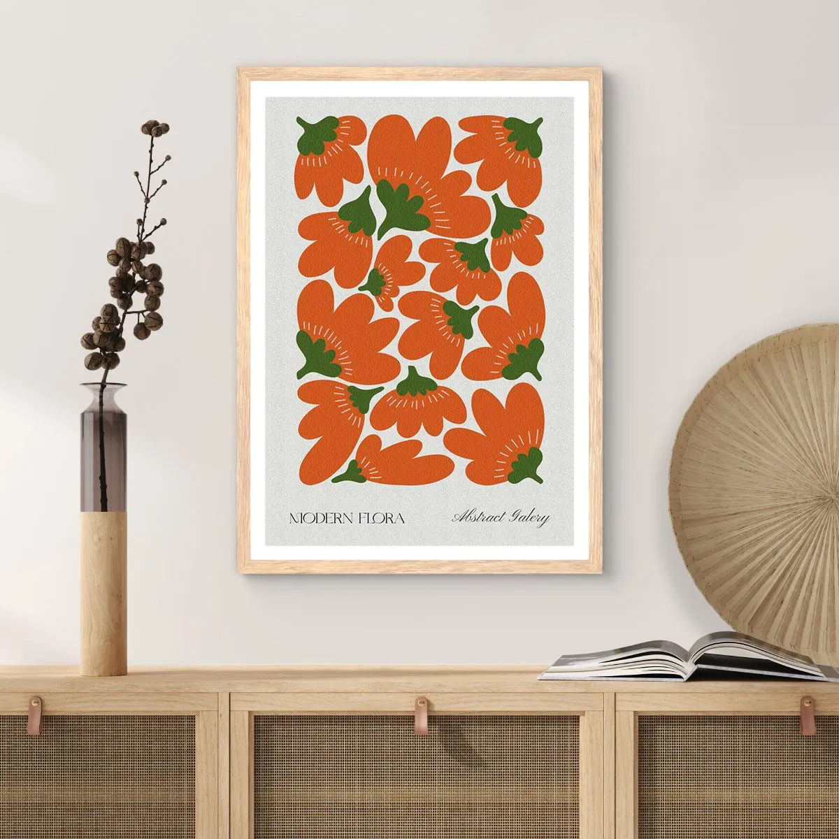 Póster en marco roble claro - La vida de las flores - 30x40 cm