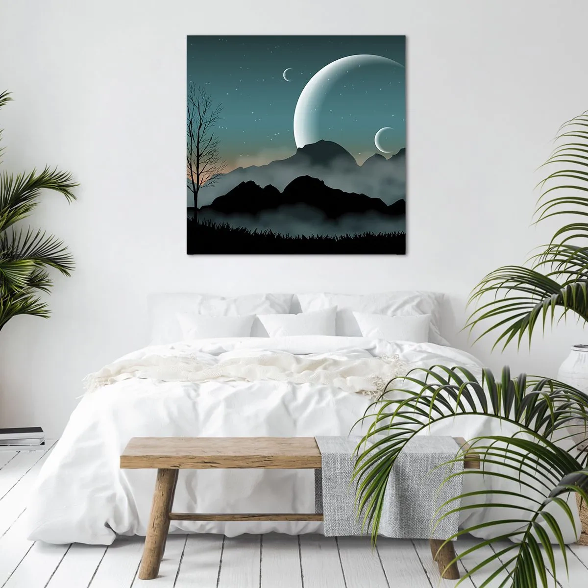 Cuadro sobre lienzo - Impresión de Imagen - Un carnaval de noche estrellada - 70x70 cm