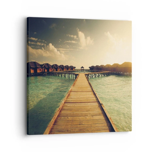 Cuadro sobre lienzo - Impresión de Imagen - Una cálida invitación - 30x30 cm