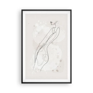 Póster en marco negro - Una mirada no dice nada y al mismo tiempo lo dice todo - 61x91 cm