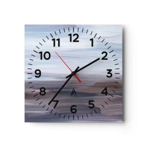 Reloj de pared - Reloj de vidrio - Elementos: agua - 30x30 cm