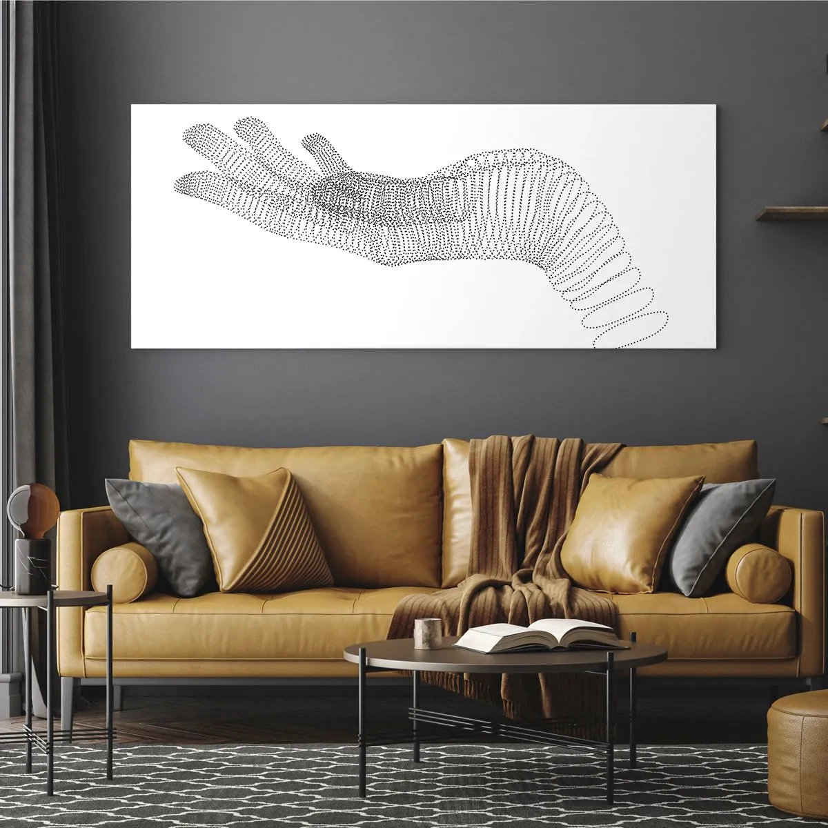 Cuadro sobre vidrio - Impresiones sobre Vidrio - Mano elástica - 90x30 cm