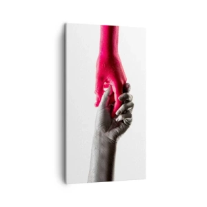 Cuadro sobre lienzo - Impresión de Imagen - Juntos, aunque diferentes - 45x80 cm