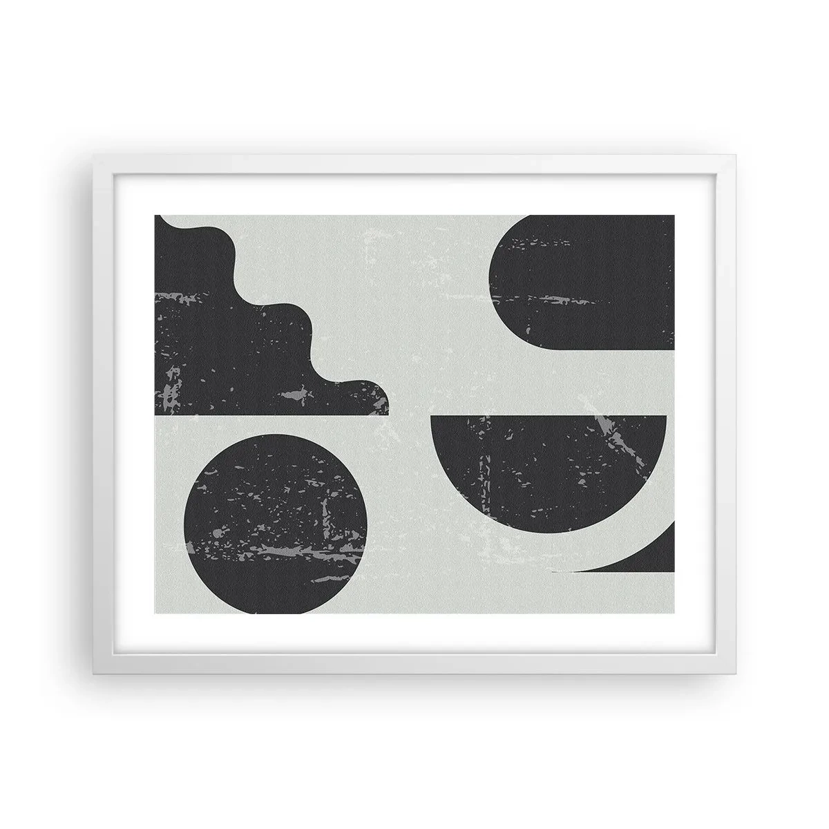 Póster en marco blanco - Composición arriba y abajo - 50x40 cm