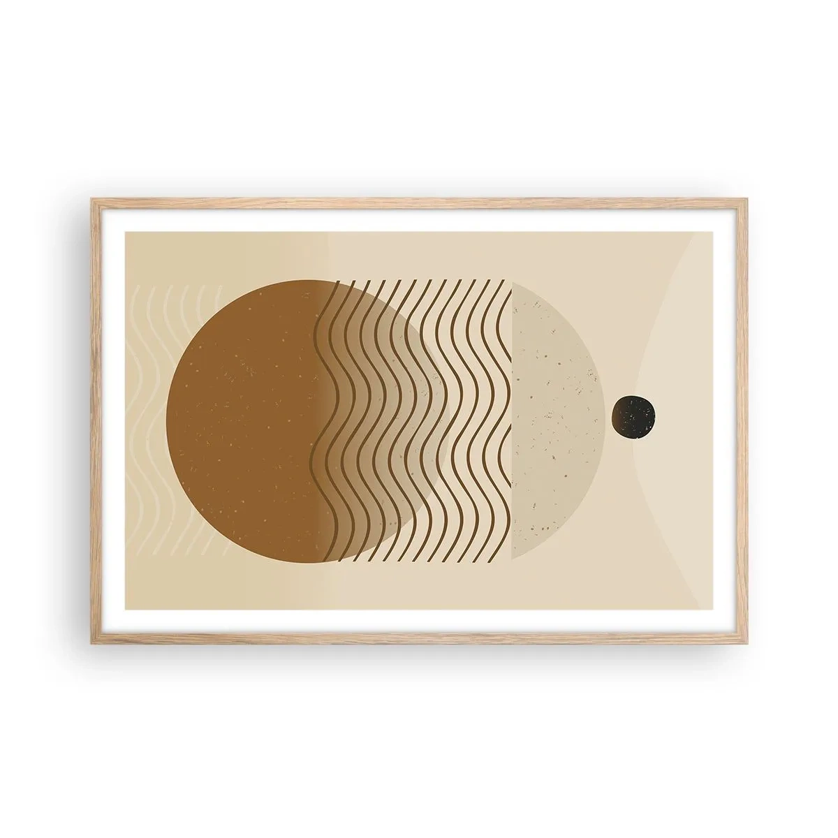 Póster en marco roble claro - Sobre el origen de las figuras geométricas - 91x61 cm