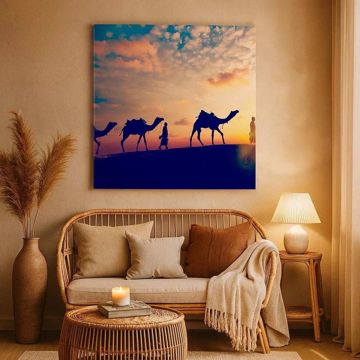 Cuadro sobre lienzo - Impresión de Imagen - El misterioso espíritu de Oriente - 30x30 cm