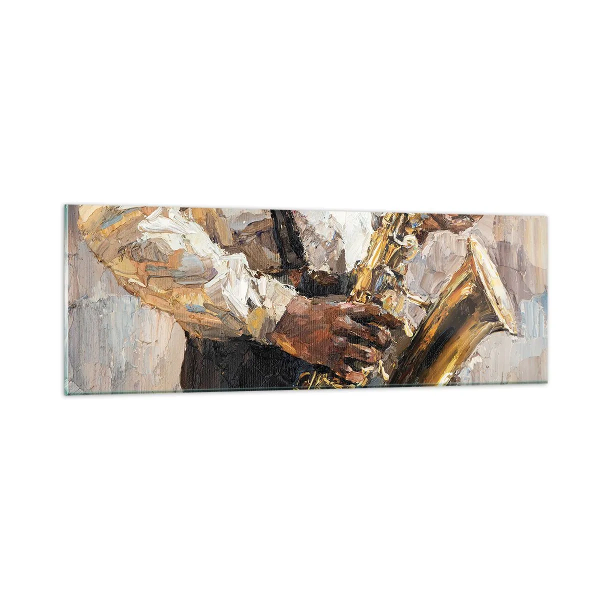 Cuadro sobre vidrio - Impresiones sobre Vidrio - Llegó el momento del solo - 90x30 cm