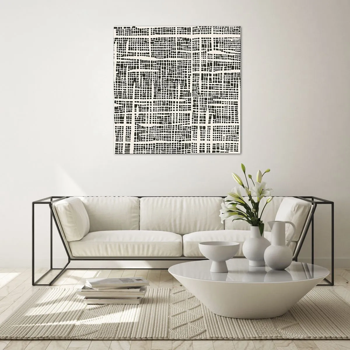 Cuadro sobre vidrio - Impresiones sobre Vidrio - Composición del tejido - 60x60 cm