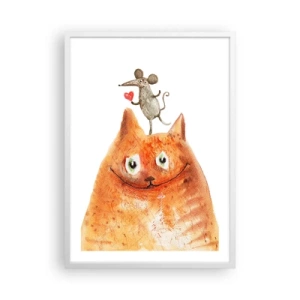 Póster en marco blanco - Paradojas del amor - 50x70 cm