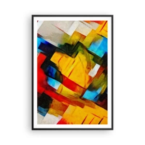Póster en marco negro - Un popurrí multicolor - 70x100 cm