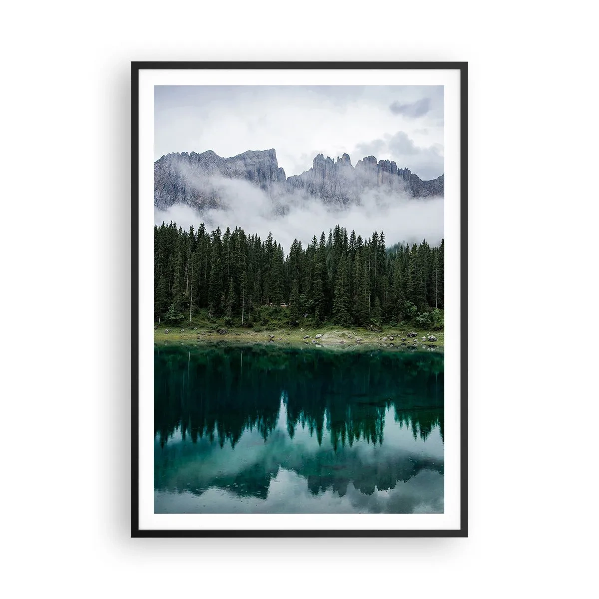 Póster en marco negro - Calla, calla, no despertemos al agua dormida.... - 70x100 cm