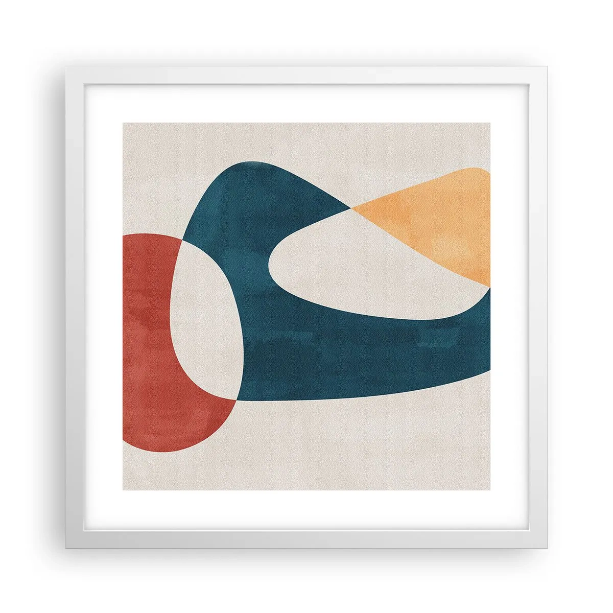 Póster en marco blanco - Influencias y metamorfosis - 40x40 cm