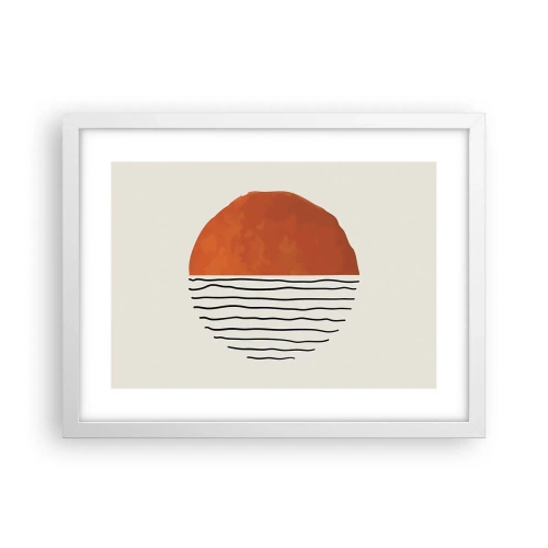 Póster en marco blanco - En un ambiente japonés - 40x30 cm