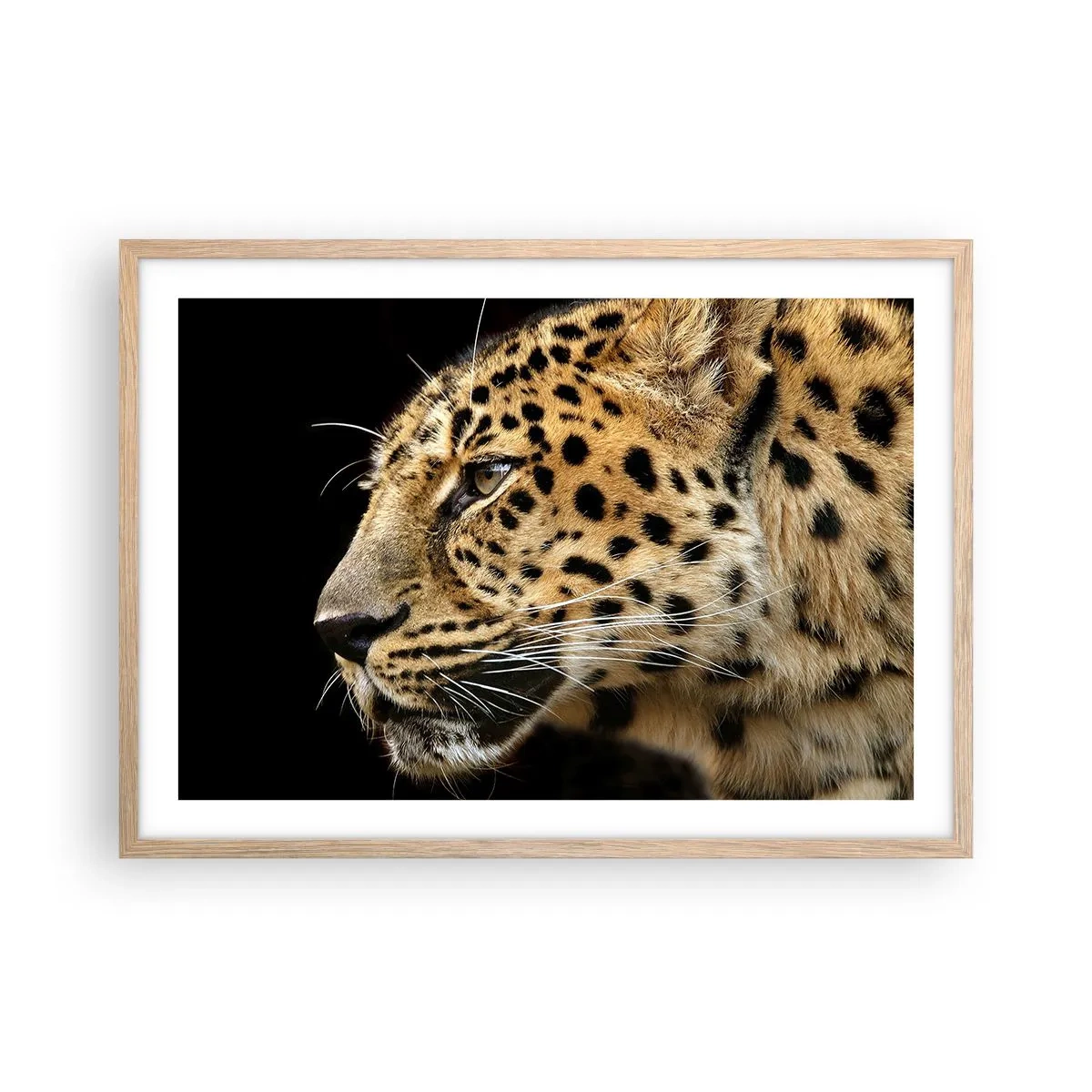 Póster en marco roble claro - Tranquilo, concentrado, preparado - 70x50 cm