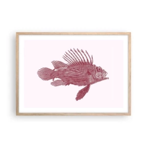 Póster en marco roble claro - Un habitante de aguas exóticas - 70x50 cm
