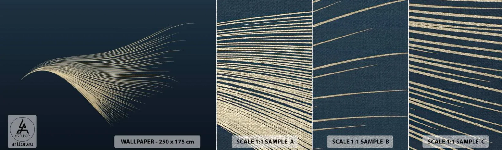 Muestra de fotomural Premium Canvas - Como el cabello de un ángel - Abstracción, Pedazo, Gráficos - 100x30 cm