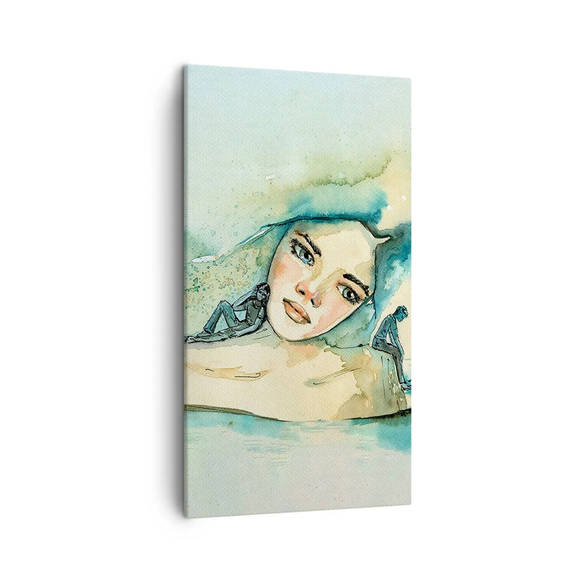 Cuadro sobre lienzo - Impresión de Imagen - ¿Soy azul? - 45x80 cm