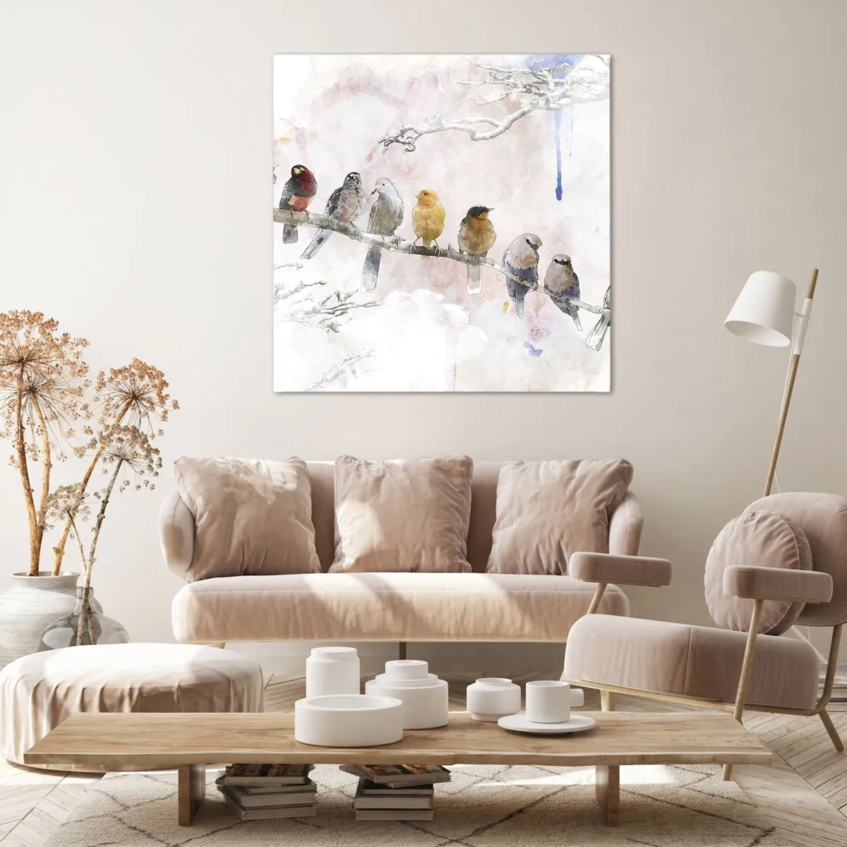 Cuadro sobre lienzo - Impresión de Imagen - Reunión alada - 70x70 cm