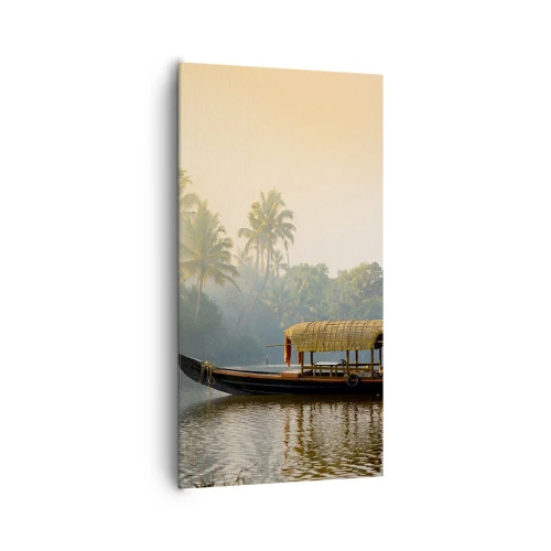 Cuadro sobre lienzo - Impresión de Imagen - Casa en el río - 65x120 cm