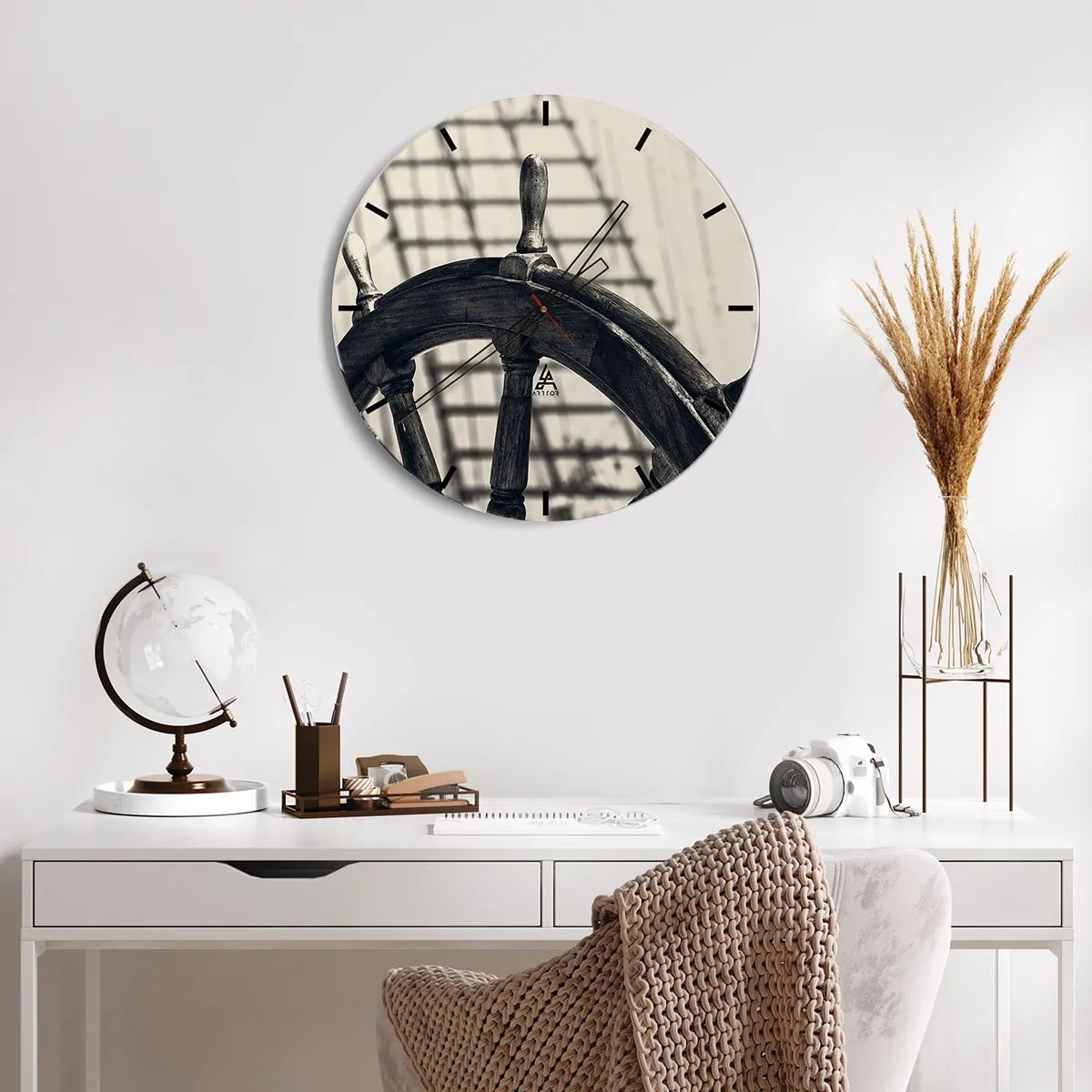 Reloj de pared - Reloj de vidrio - Un cuento marino - 40x40 cm