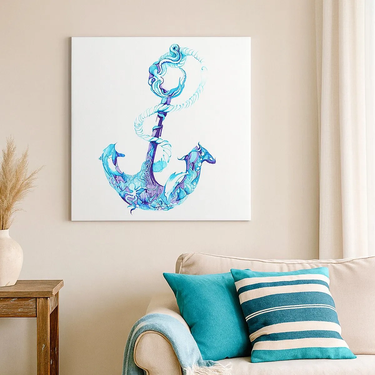 Cuadro sobre lienzo - Impresión de Imagen - Los secretos del mar - 30x30 cm