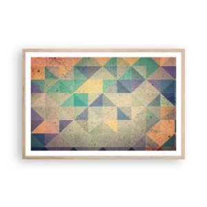 Póster en marco roble claro - República de los triángulos - 91x61 cm