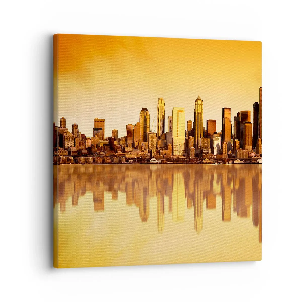 Cuadro sobre lienzo - Impresión de Imagen - El silencio de la metrópoli - 30x30 cm