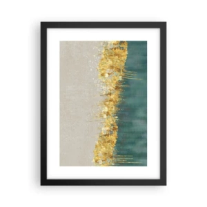 Póster en marco negro - La frontera dorada - 30x40 cm