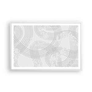 Póster en marco blanco - No hay camino recto - 91x61 cm