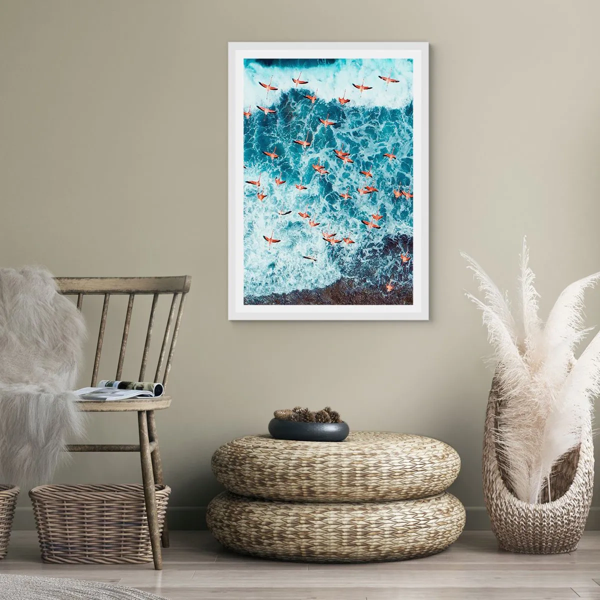Póster en marco blanco - Un desfile marítimo - 30x40 cm