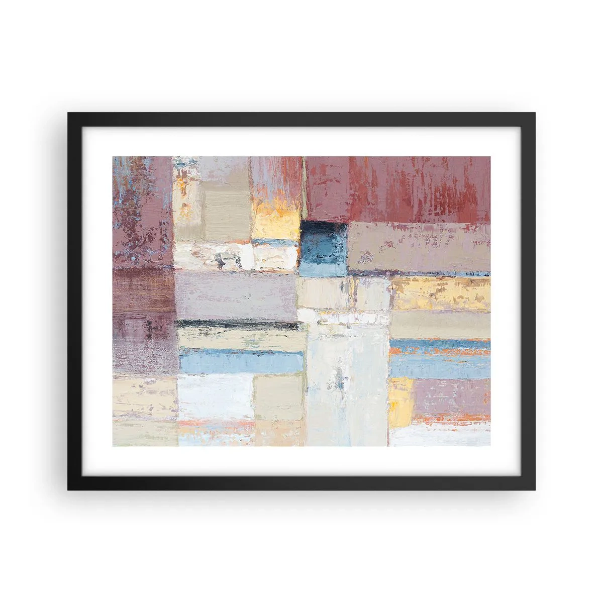 Póster en marco negro - La tranquilidad de la geometría - 50x40 cm