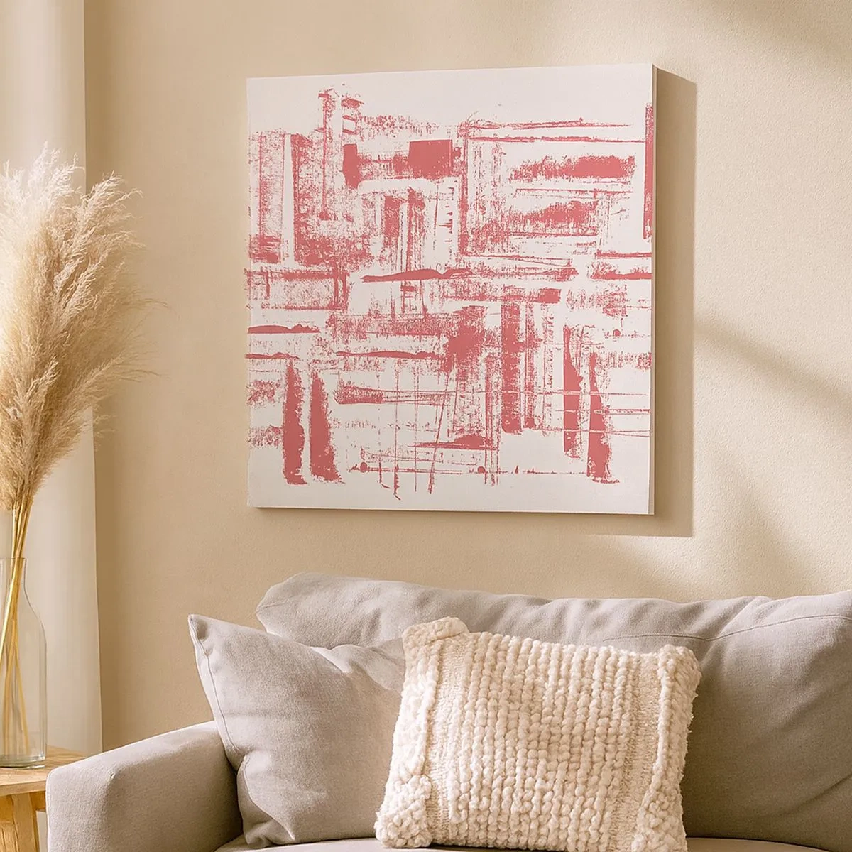 Cuadro sobre lienzo - Impresión de Imagen - Ciudad roja - 30x30 cm