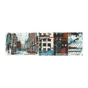 Muestra de fotomural autoadhesivo Deluxe Sticker - El sendero de la ciudad - Ciudad, Arquitectura, Pedazo - 100x30 cm